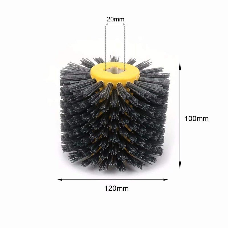 SIGNI Abrasive Nylon Drawing Wheel Drum Burnishing Polishing Brush for wooden furniture floor polishing 120X100mm 320 Grit 1pack - Image 2